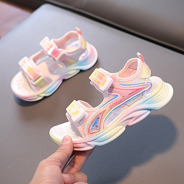 Детски сандали за момичета с груба подметка и велкро закопчаване 