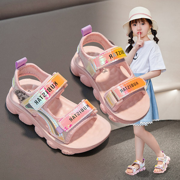 Спортно-ежедневни сандали за момичета с лъскав ефект