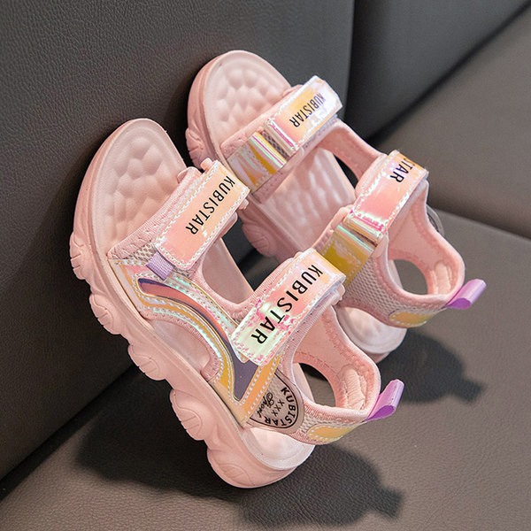 Спортно-ежедневни сандали за момичета с лъскав ефект