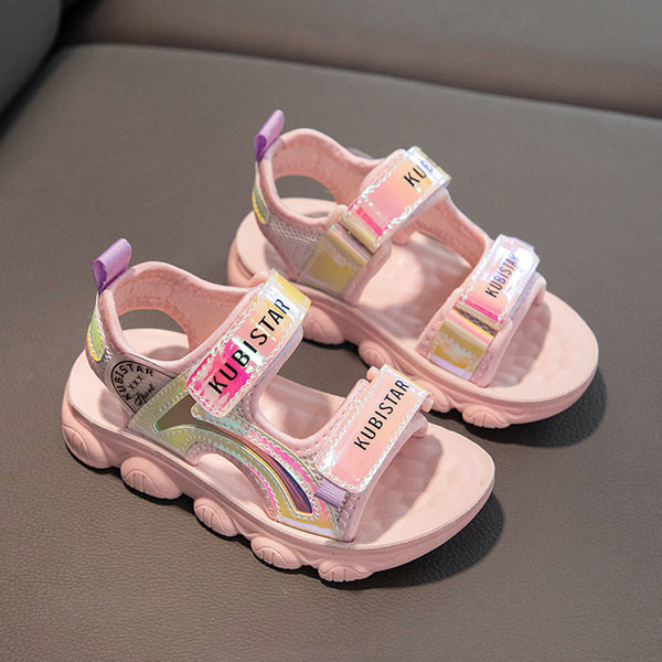Спортно-ежедневни сандали за момичета с лъскав ефект
