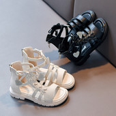 Стилни сандали за момичета от изкуствена кожа