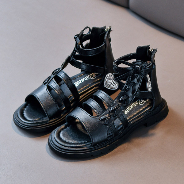 Стилни сандали за момичета от изкуствена кожа 