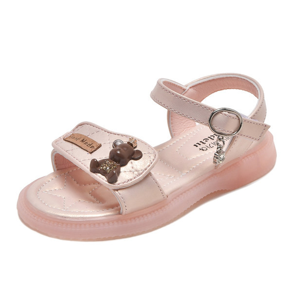 Сандали за момичета с декорация мече
