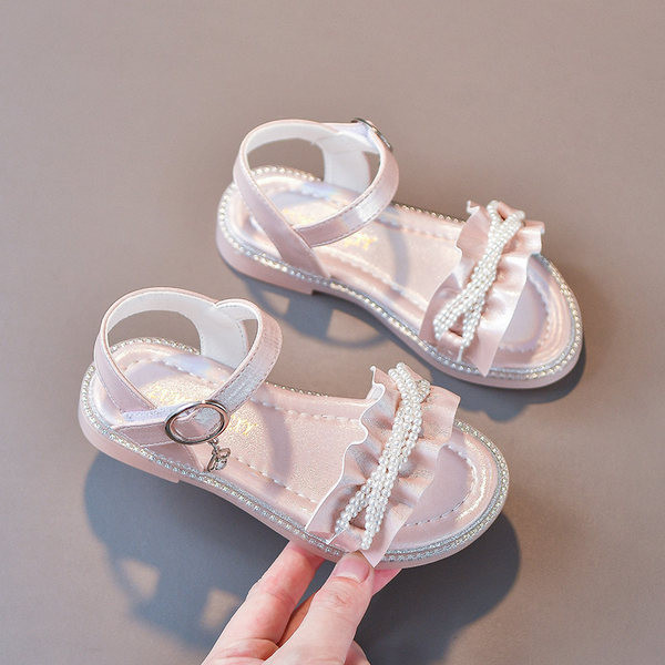 Детски с перли в розов и бял цвят 