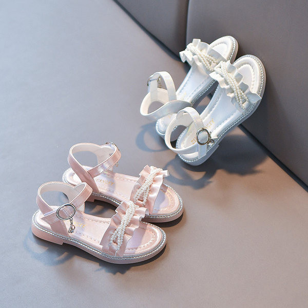 Детски с перли в розов и бял цвят 