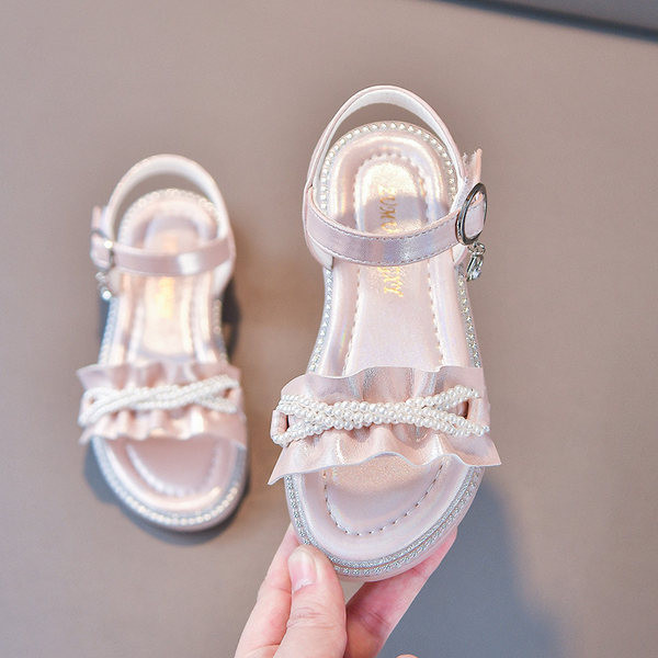 Детски с перли в розов и бял цвят 