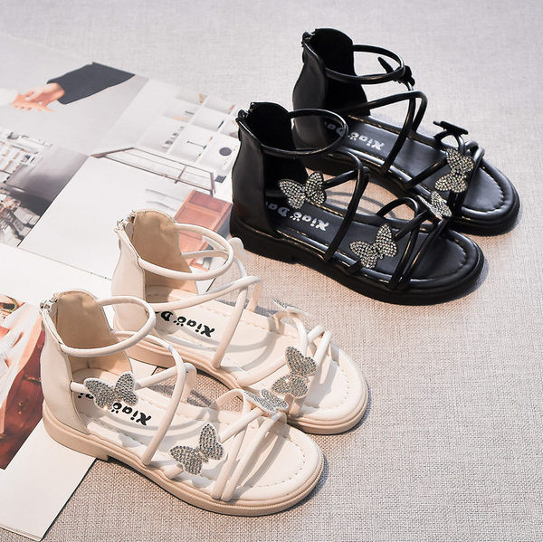 Ежедневни детски сандали с каишки от еко кожа 