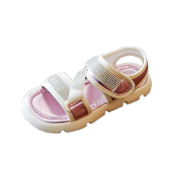 Детски сандали с кръстосани текстилни каишки