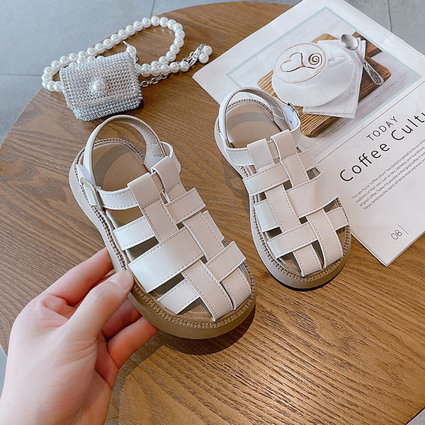 Детски сандали с гумена подметка в два цвята