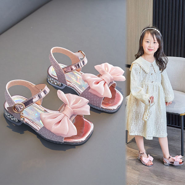 Модерни детски сандали с панделка за момичета