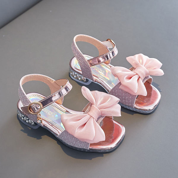 Модерни детски сандали с панделка за момичета