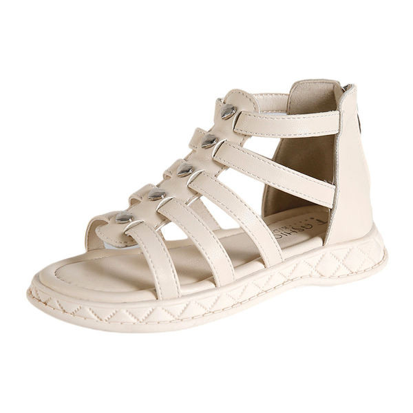 Детски сандали  в бял и черен цвят 