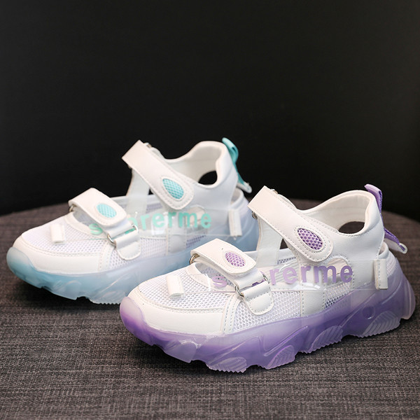 Ежедневни детски сандали с мрежи и велкро закопчаване