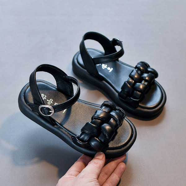 Детски сандали от изкуствена кожа в два цвята