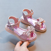 Модерни детски сандали с панделка