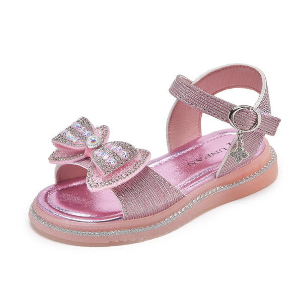 Модерни детски сандали с панделка