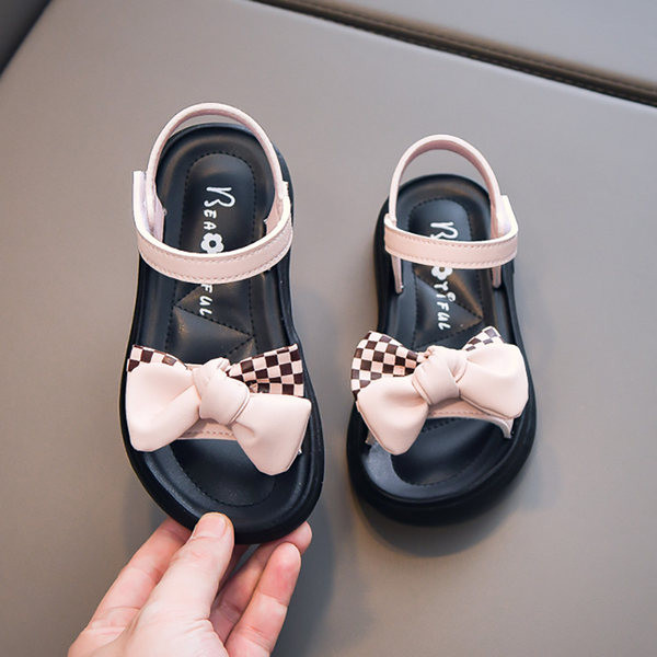 Детски сандали с панделка в два цвята