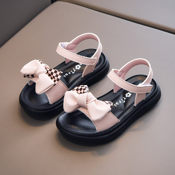Детски сандали с панделка в два цвята