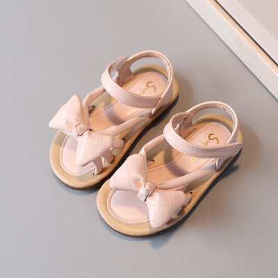 Детски сандали с панделка и равна подметка - два модела
