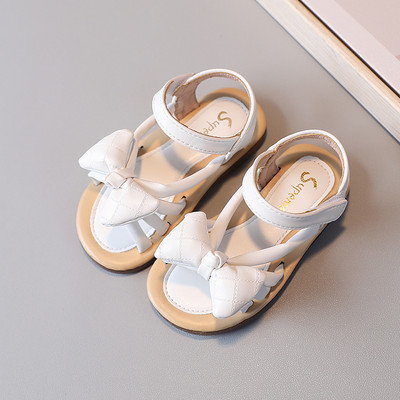 Детски сандали с панделка и равна подметка - два модела
