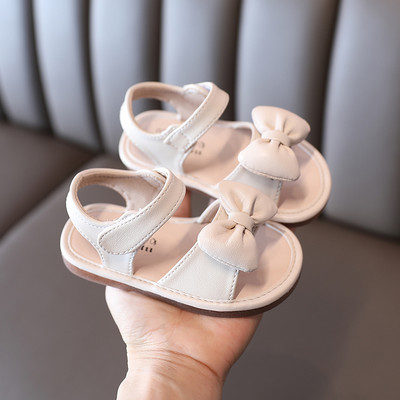 Детски сандали с панделка и равна подметка - два модела