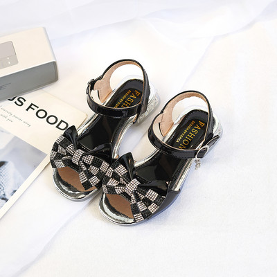 Нов модел детски сандали за момичета с панделка