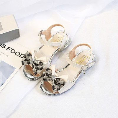 Нов модел детски сандали за момичета с панделка