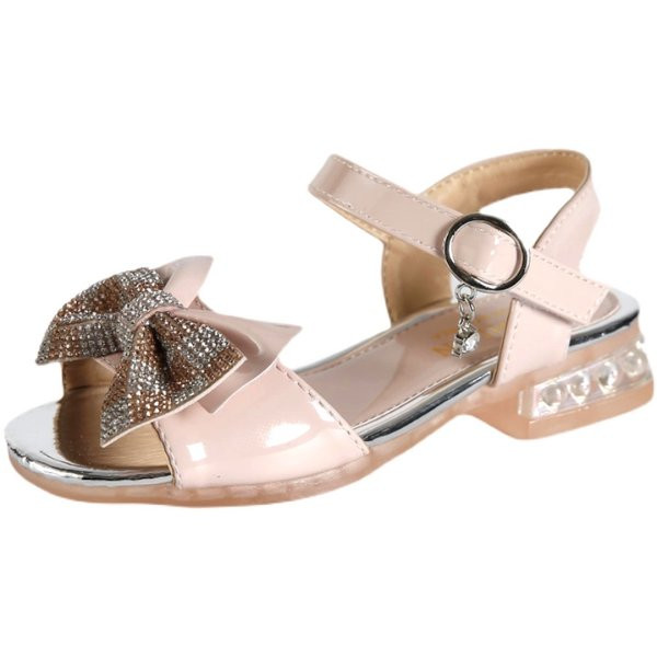 Нов модел детски сандали за момичета с панделка 