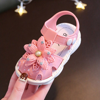 Детски гумени сандали с 3D цвете