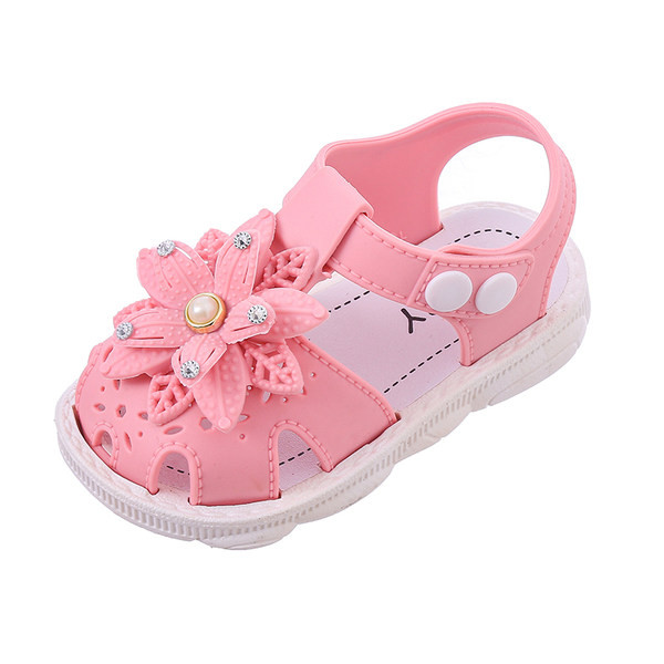 Gyermek gumiszandál 3D virággal