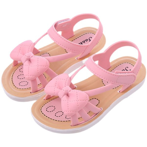 Летни детски сандали с велкро закопчаване и 3D елемент