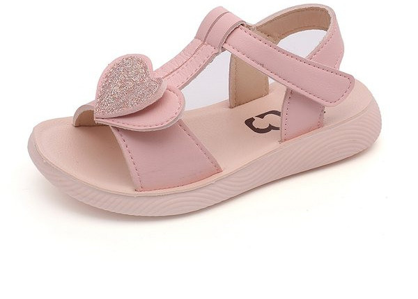 Детски сандали за момичета от еко кожа с велкро закопчаване 