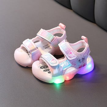 Детски светещи сандали с лепенки - четири цвята