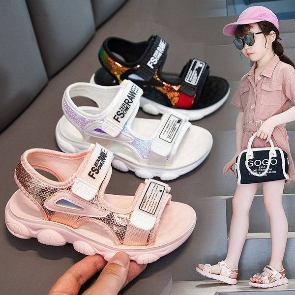 Ежедневни дамски сандали с пайети -три цвята