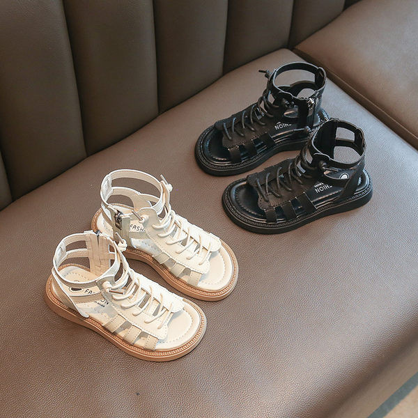 Ежедневни детски сандали от еко кожа с цип