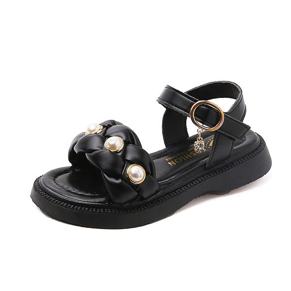 Детски сандали с перли в два цвята