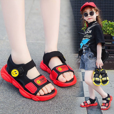 Casual υφασμάτινα σανδάλια με κούμπωμα velcro και επιγραφή