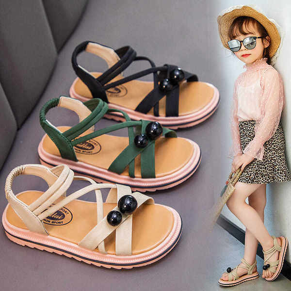 Нов модел детски сандали с равна подметка -три цвята