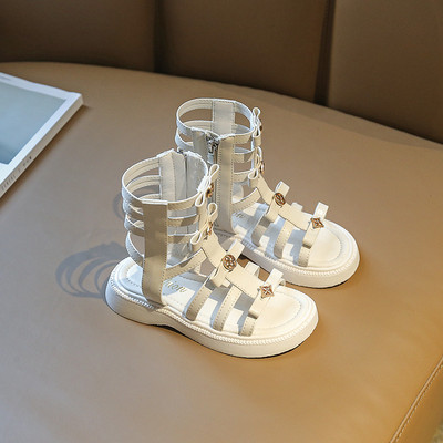 Sandale casual pentru copii cu bretele din piele