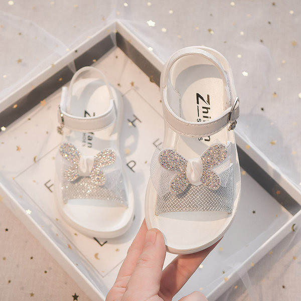 Модерни детски сандали с камъни за момичета