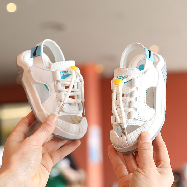 Dječje kožne sandale sa vezicama u dvije boje