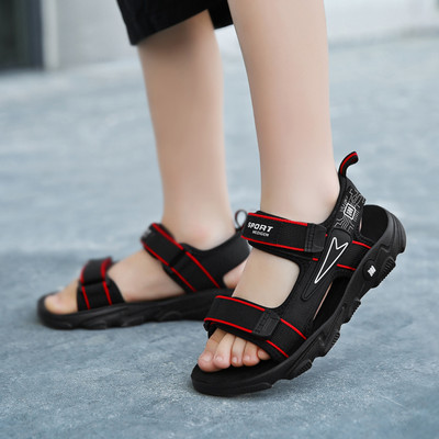 Gyermek textil szandál tépőzáras fiúknak