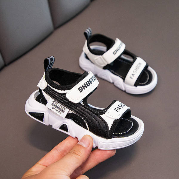 Vabaajakirjadega laste sandaalid poistele