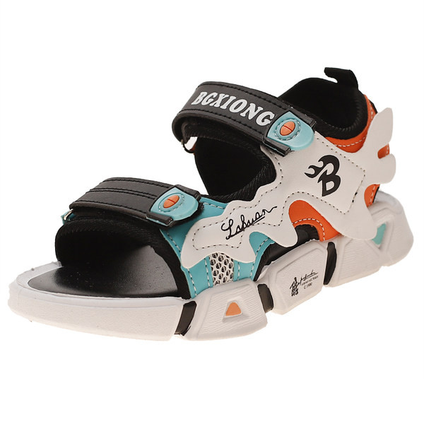 Детски сандали с лепенки и надпис - за момчета