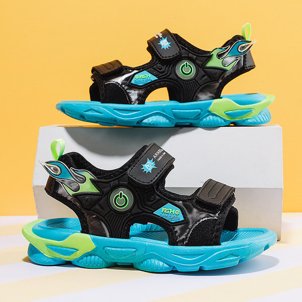 Момчешки сандали с 3D елемент -три цвята