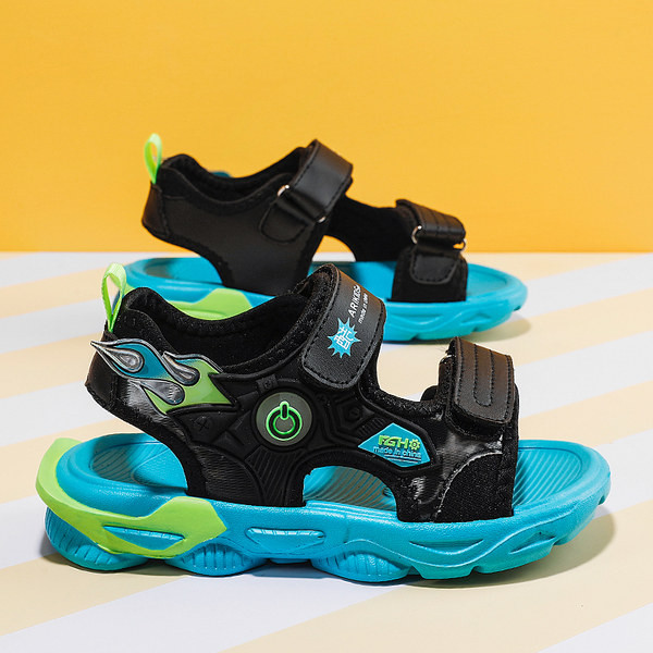 Момчешки сандали с 3D елемент -три цвята