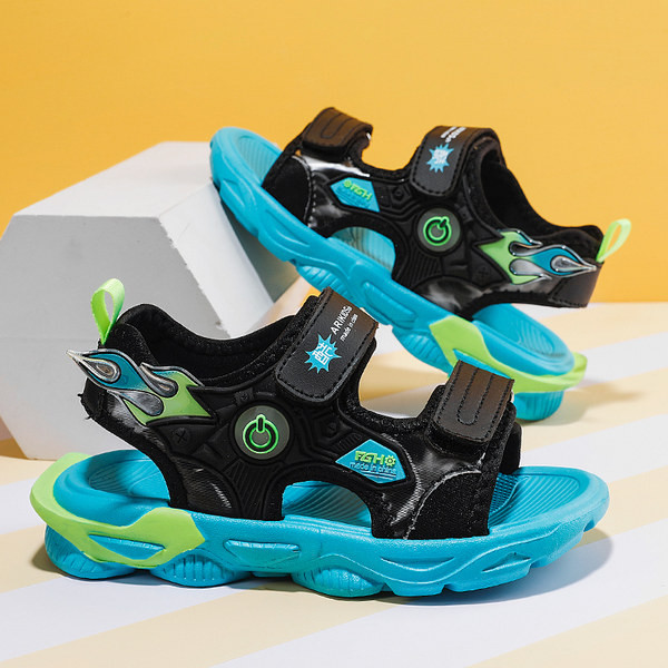 Момчешки сандали с 3D елемент -три цвята