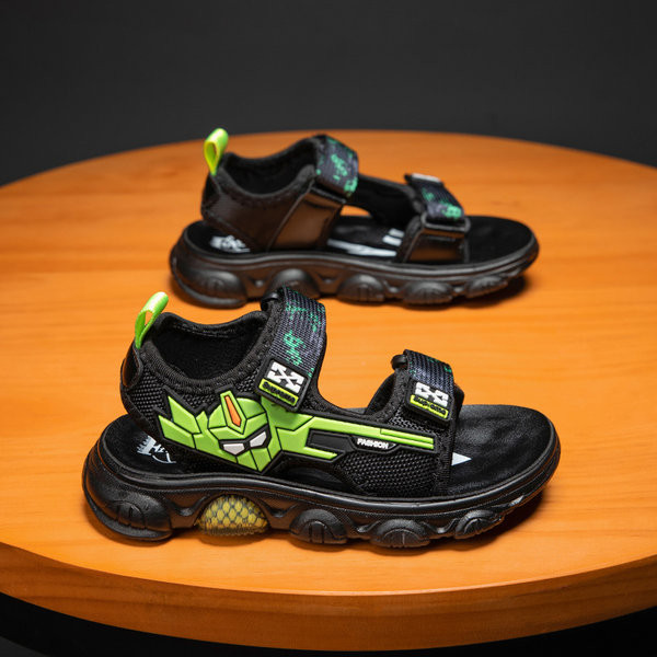 Сандали за момчета с груба подметка и гумирани елементи