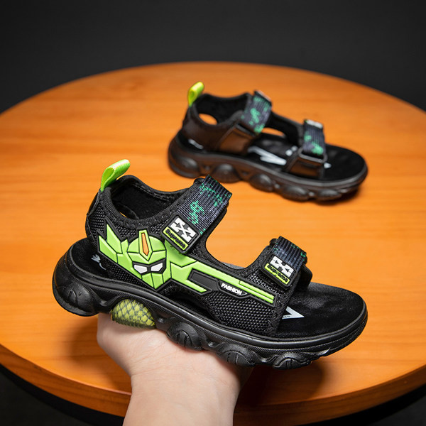 Сандали за момчета с груба подметка и гумирани елементи