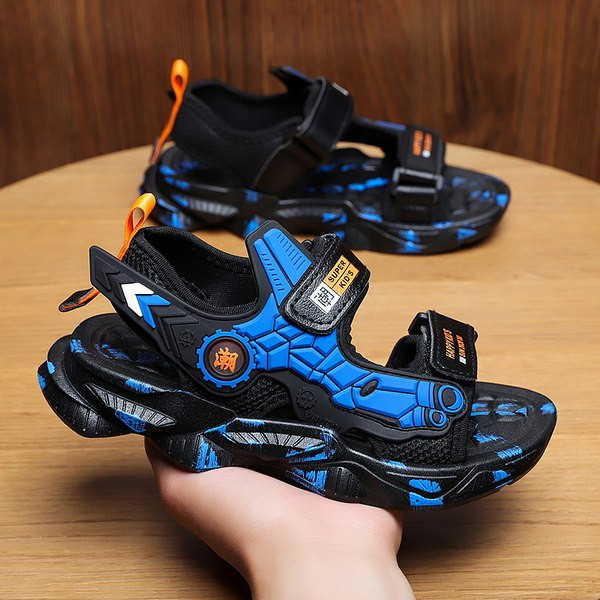 Детски сандали с лепенки в три цвята